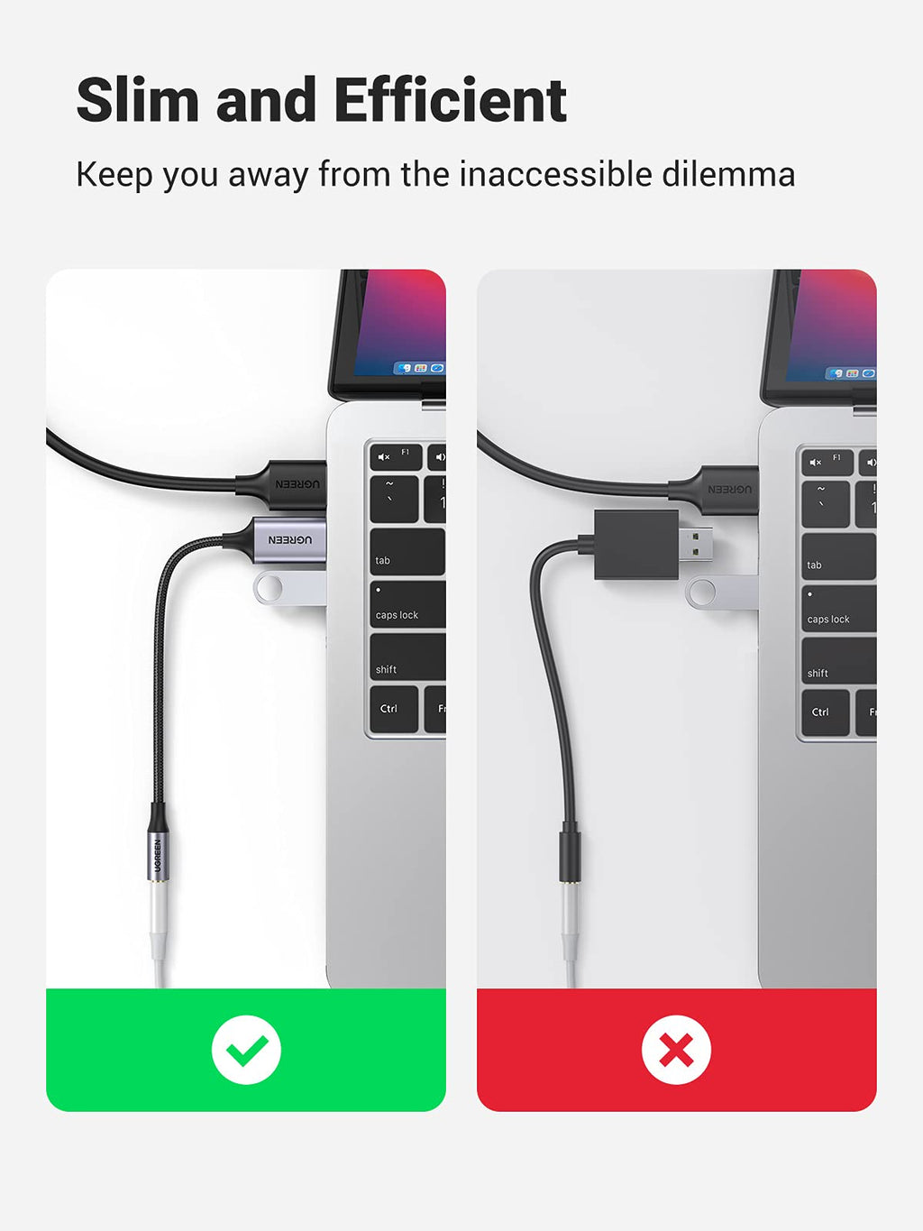 UGREEN Adaptateur USB vers Jack 3,5mm Carte Son Externe USB