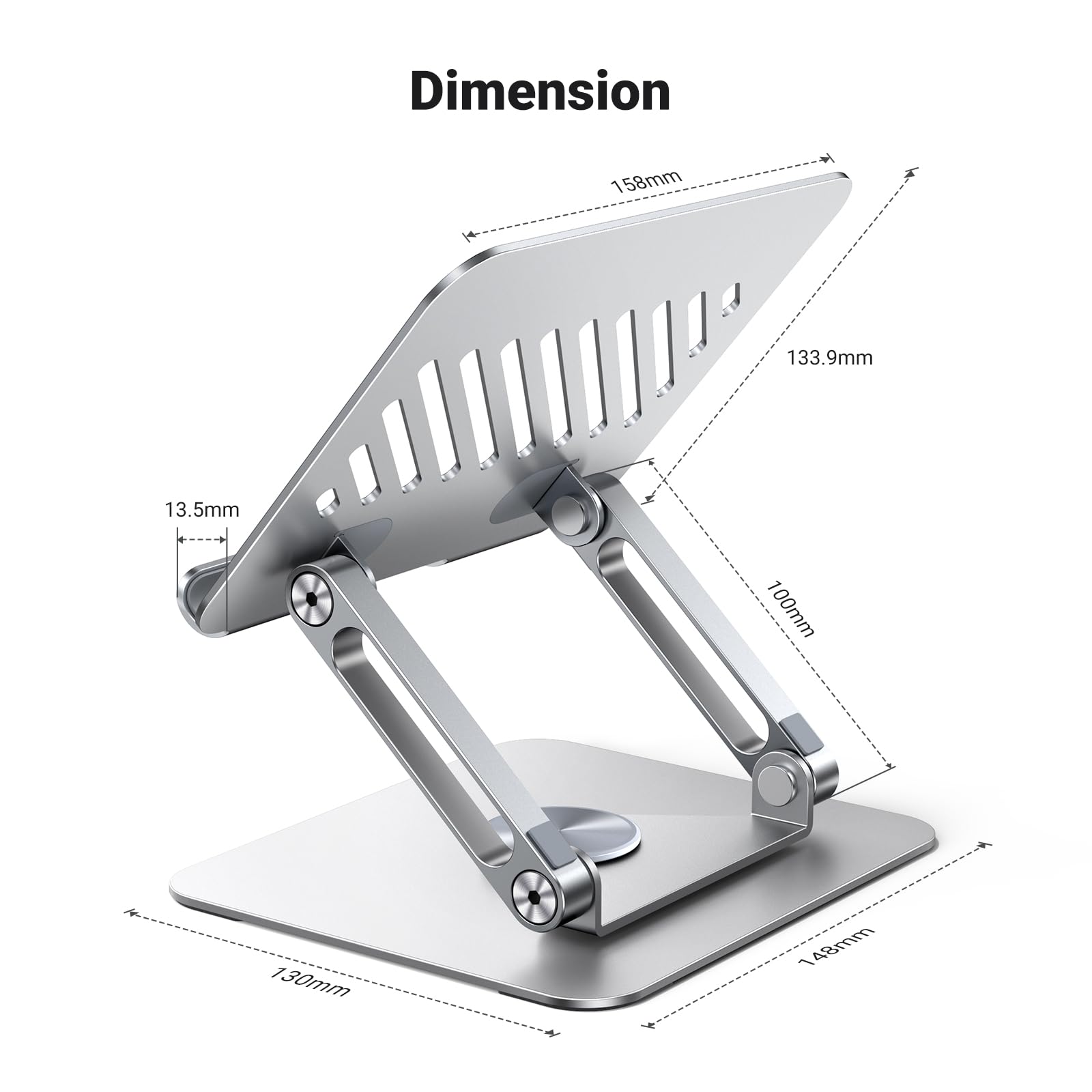 UGREEN Support Tablette Bureau Réglable -demension