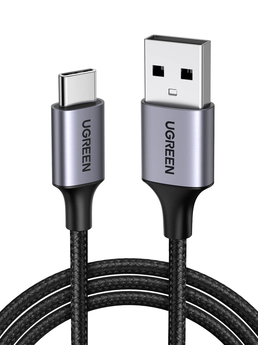 UGREEN Câble USB C Charge Rapide 3A QC3.0 480Mbps Nylon Tressé (0.5M,1Pack)