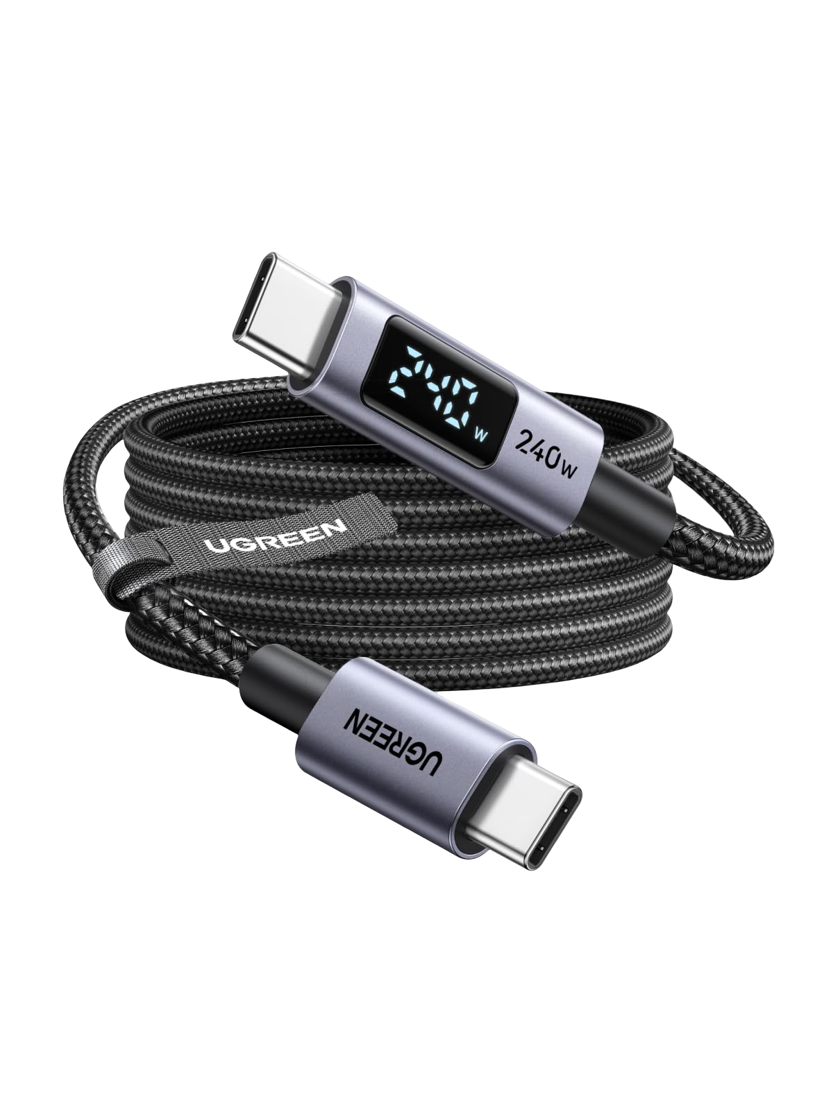 UGREEN Câble USB-C vers USB-C avec Écran LCD (PD 3.1 240W, 2 m)