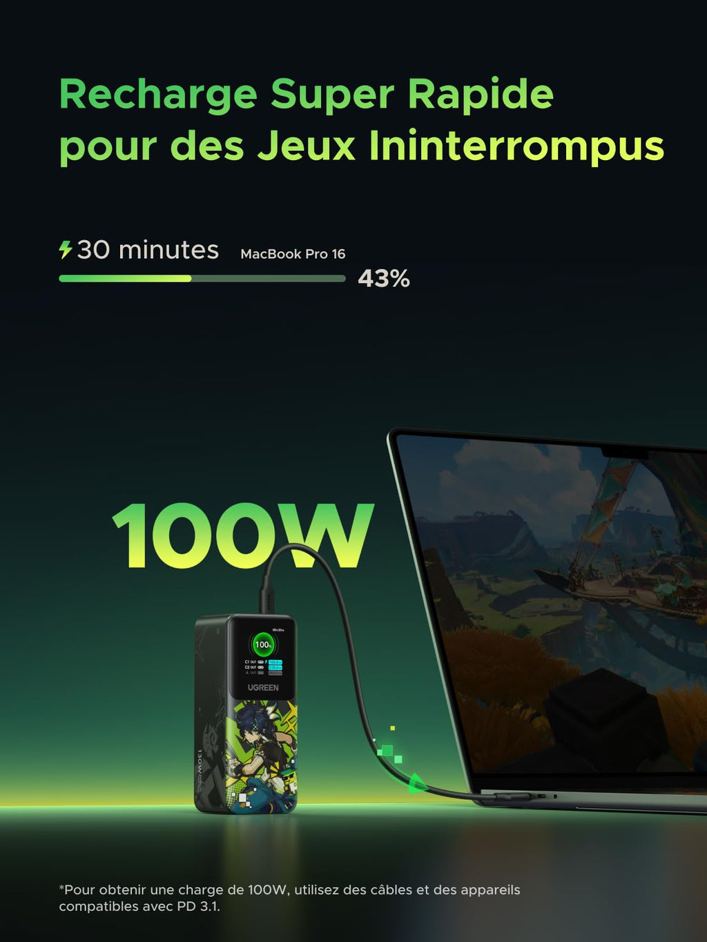 UGREEN Nexode Batterie externe (Genshin Impact)