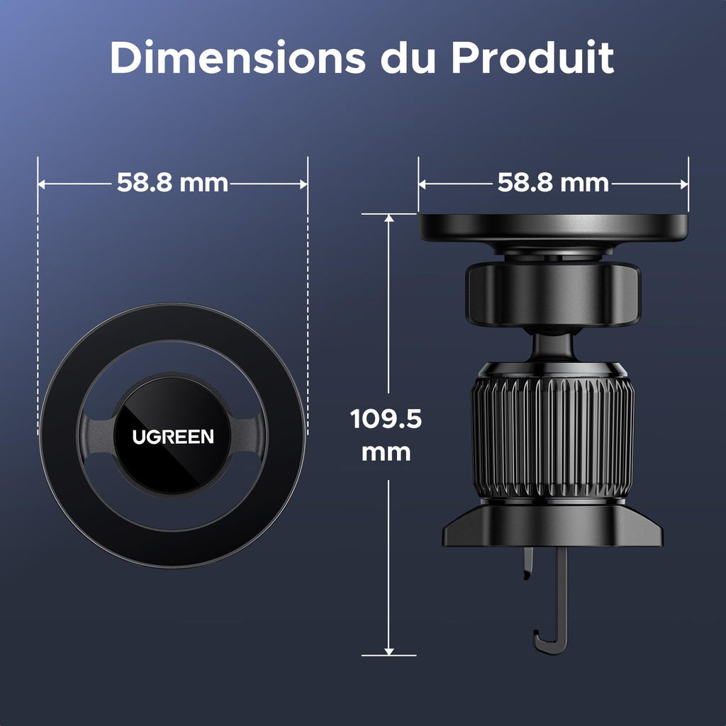 UGREEN Support Téléphone Voiture Magnétique pour MagSafe