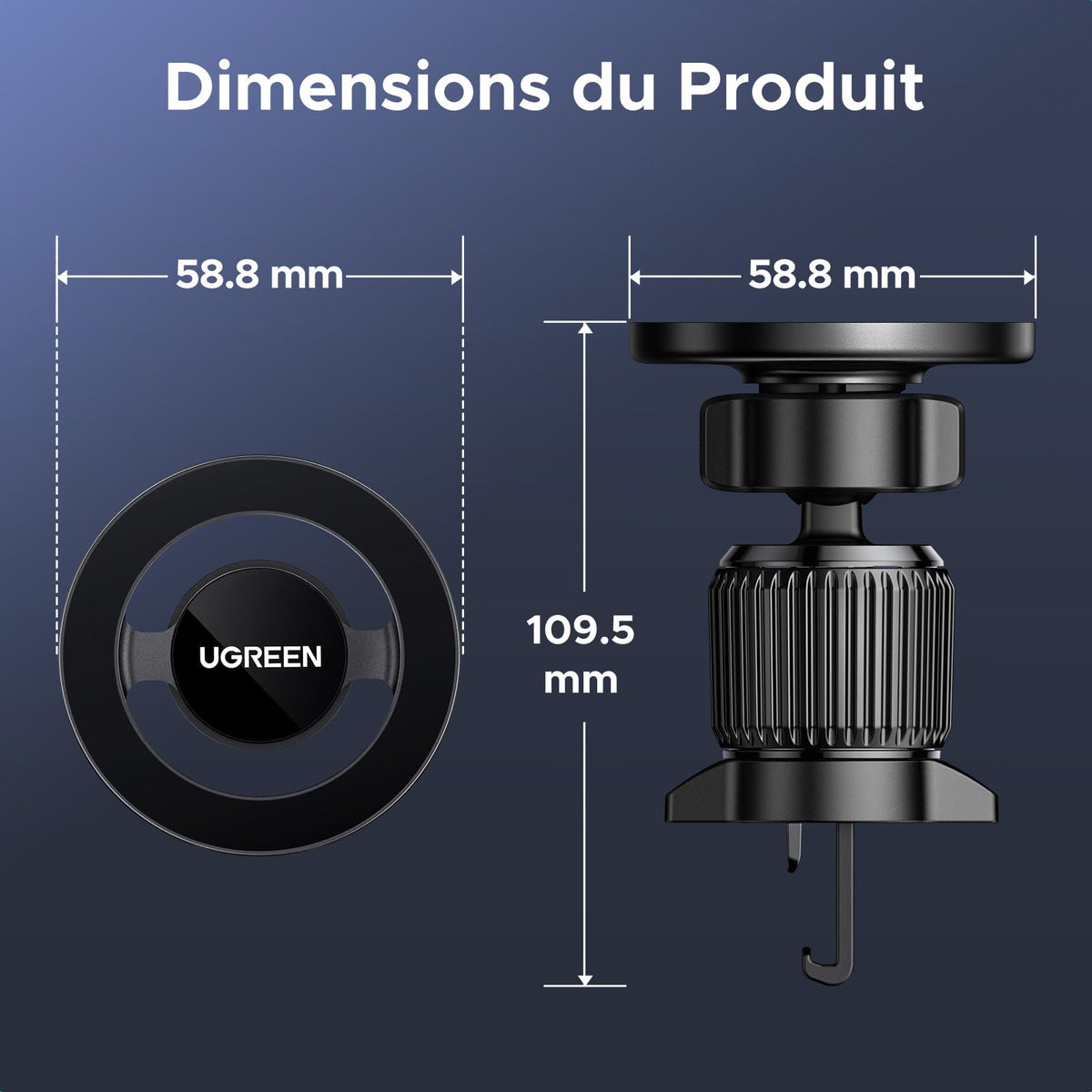 UGREEN Support Téléphone Voiture Magnétique pour MagSafe
