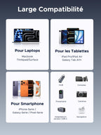 UGREEN Nexode Câble USB C 240W avec Écran LCD 48V 5A PD 3.1 (1M) | Type C Charge Rapide, Compatible avec MacBook Ordinateur Portable de Jeu iPad iPhone 17 Pro Max Air Galaxy S26 S25 Pixel 10.