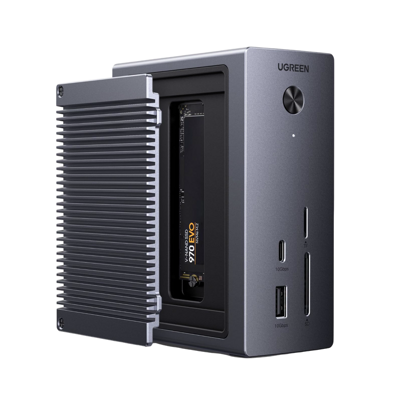 UGREEN Revodok Pro Station d’Accueil 10-en-1 (HDMI 4K@60Hz, USB 3.2 10 Gbps, PD 100 W)