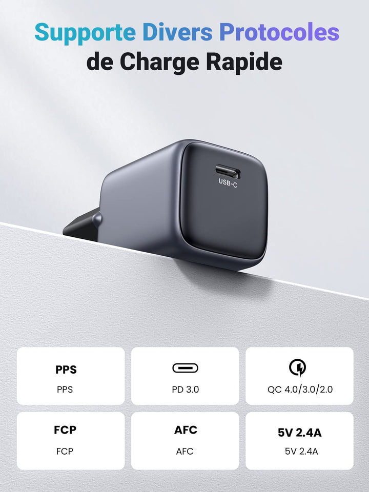 UGREEN Nexode Chargeur 20W USB C With Mfi Charging Cable