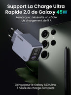 UGREEN Nexode Pro 65W 3 Port GaN Fast Chargeur