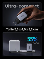 UGREEN Nexode X 65W Chargeur Rapide USB-C à 3 Ports -ultra-compact