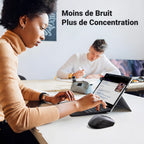 UGREEN Souris sans Fil Ergonomique Silencieuse 2,4GHz 4000 DPI Optique Réglable avec Récepteur USB Souris Ordinateur Autonomie de Pile Prolongée Compatible avec Mac PC Portable Tablette (Noir)