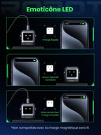 UGREEN Nexode RG RobotGaN 65W Chargeur USB C Rapide 3 Ports (Noir)