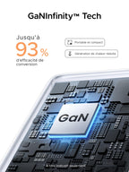 UGREEN Nexode Air 65W Chargeur USB C Rapide GaNInfinity avec Câble (Orange)