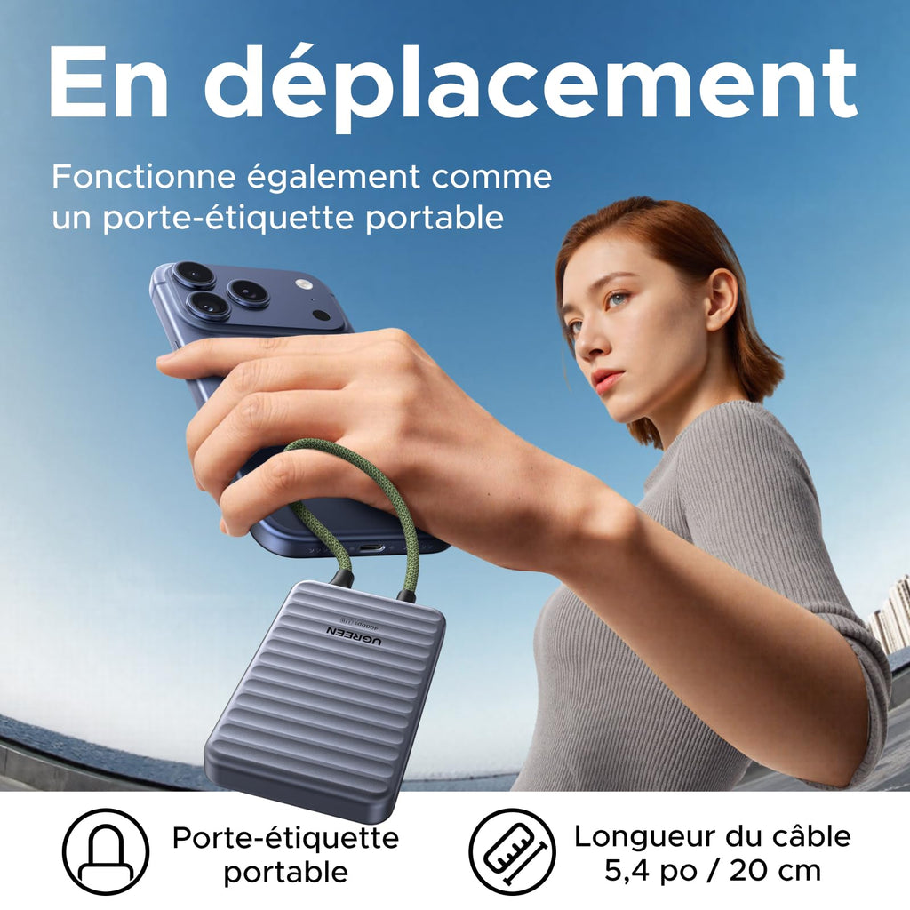 UGREEN NeoDrive Go SSD Portable 1TB Jusqu'à 4.000 Mops