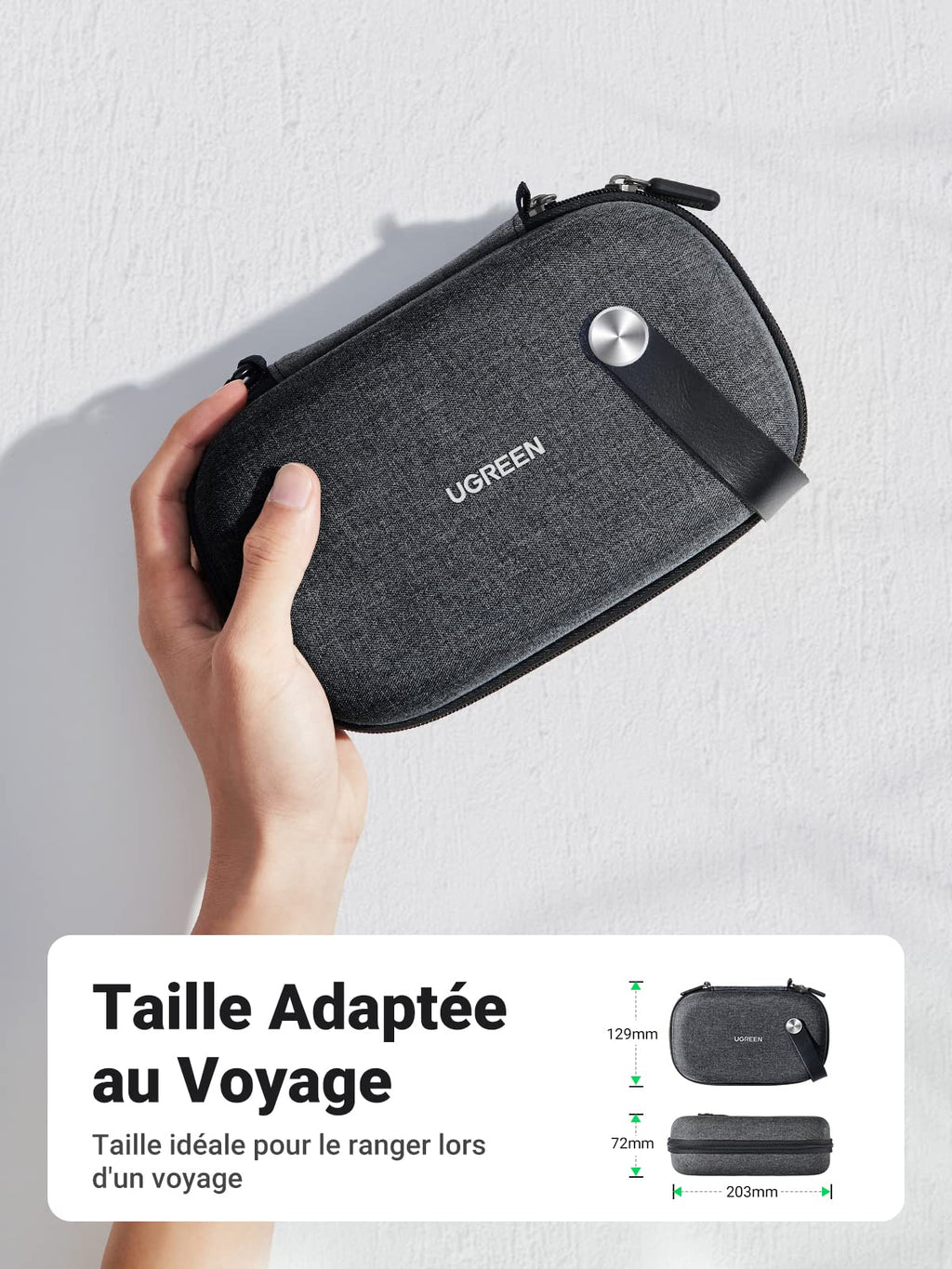 UGREEN Sac Rangement Accessoires Électroniques Pochette Câble Étanche
