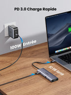 UGREEN 10 en 1 Hub USB C HDMI VGA Double Écran Dock Station USB C 100W