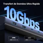 UGREEN Revodok 308 Docking Station Hub USB C 2 HDMI 4K 1 VGA 1080P Triple Affichage 8 en 1 Adaptateur USB C