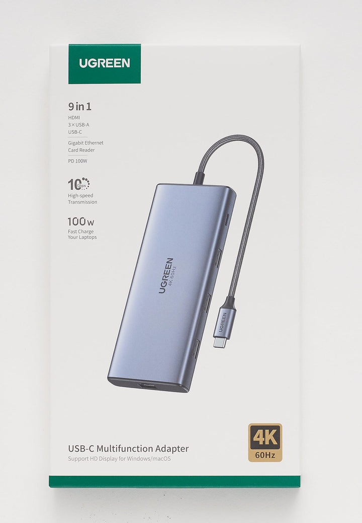 UGREEN Revodok Pro 109 Hub USB C 3.2 10Gbps 4K60Hz HDMI RJ45 Ethernet 9 en 1 Adaptateur USB C Multiport 100W Aliment¨¦ Lecteur de Carte Compatible avec iPhone 15 MacBook Pro Air Surface Go iPad Pro