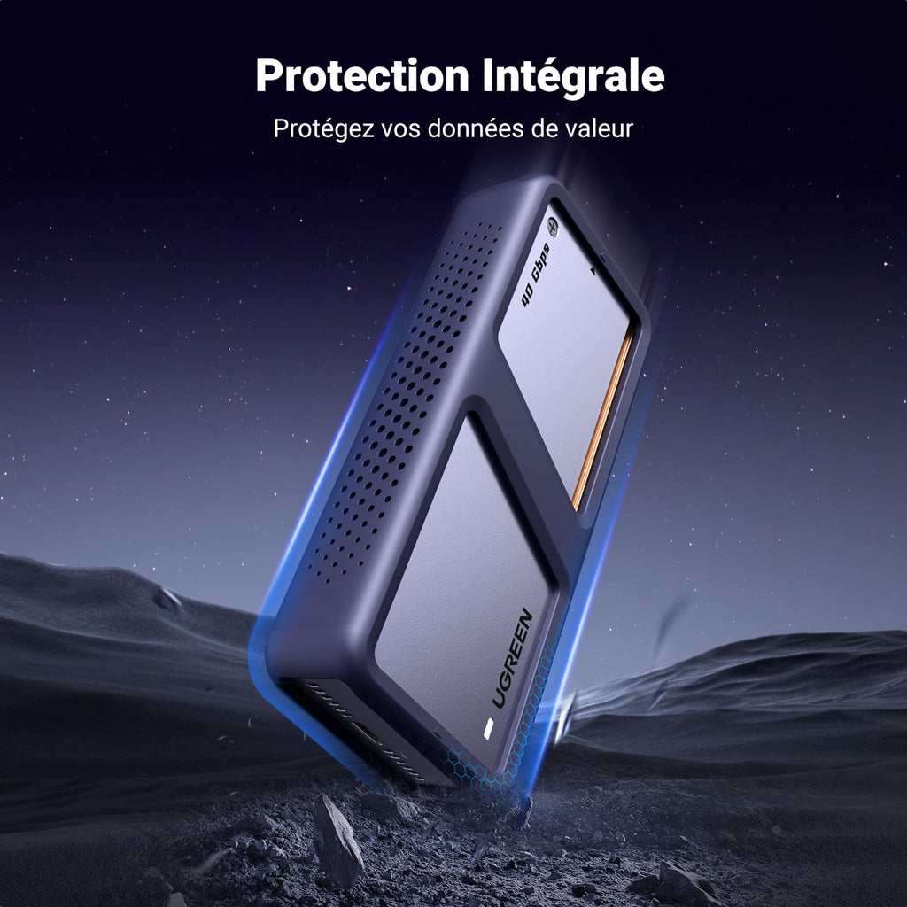UGREEN Boîtier SSD M.2 NVMe 40 Gbps -protection integrale