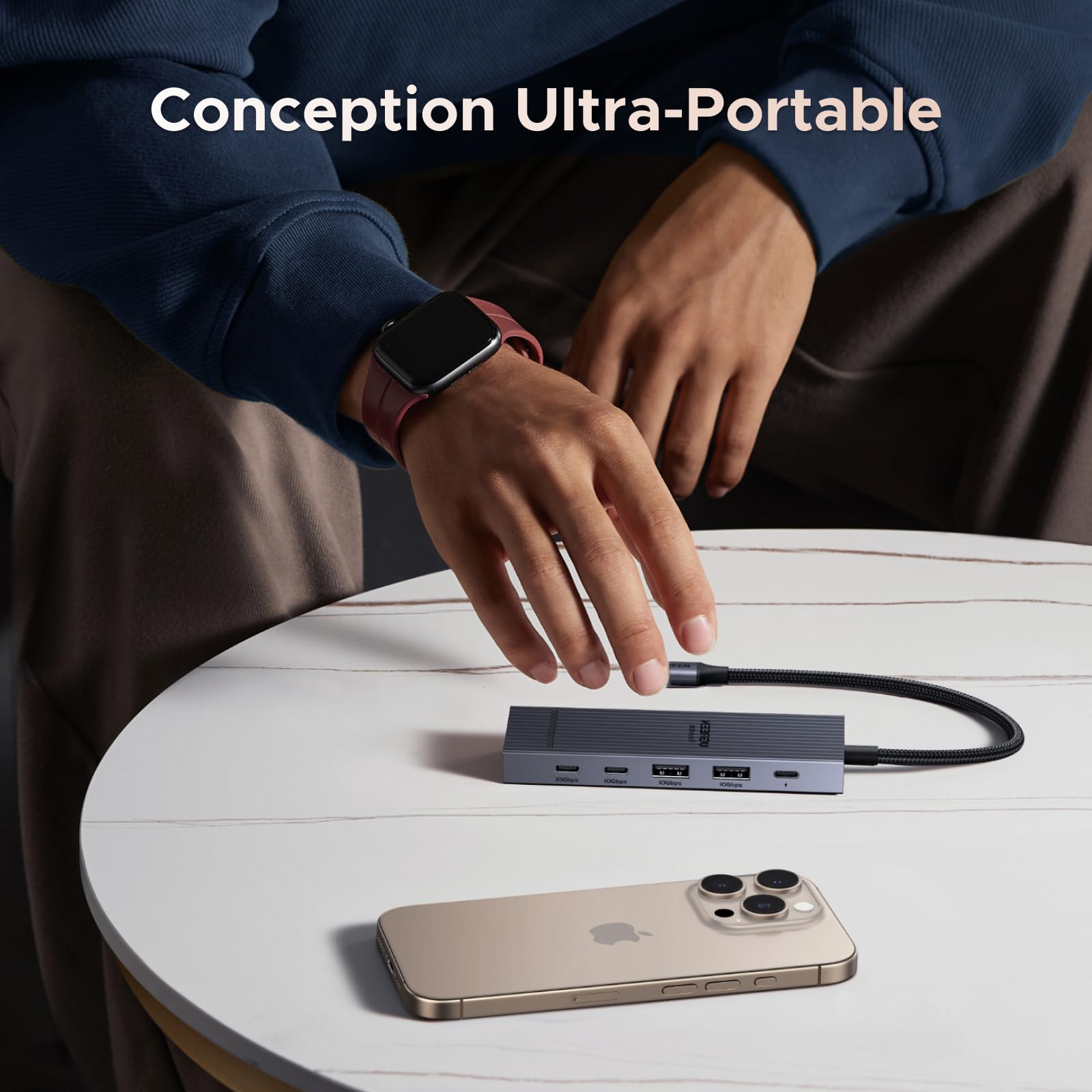 UGREEN Revodok Pro 106 Station d'accueil 6-en-1 (4K60Hz, PD100W) -conception ultra-portable