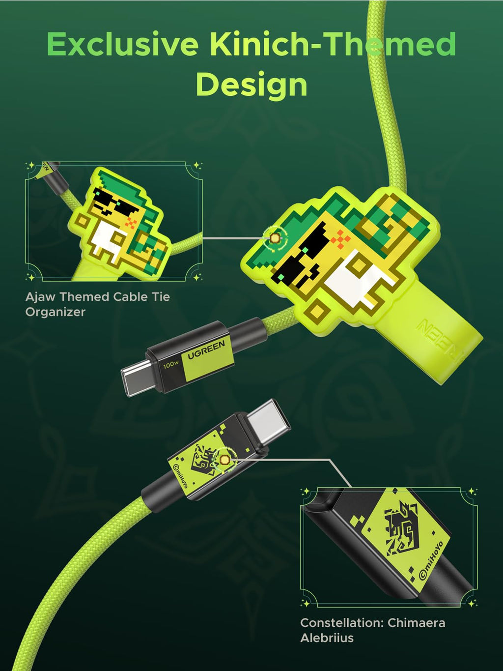 UGREEN Câble USB - C vers USB - C (Genshin Impact)