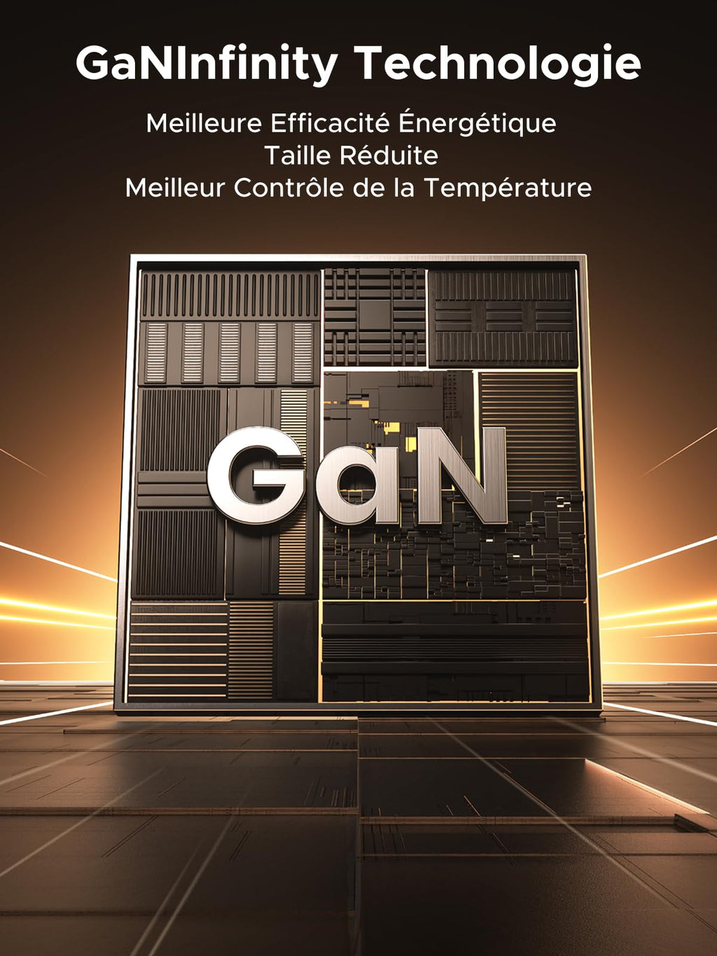 UGREEN chargeur rétractable avec détection de température en temps réel pour une dissipation thermique rapide et sûre.