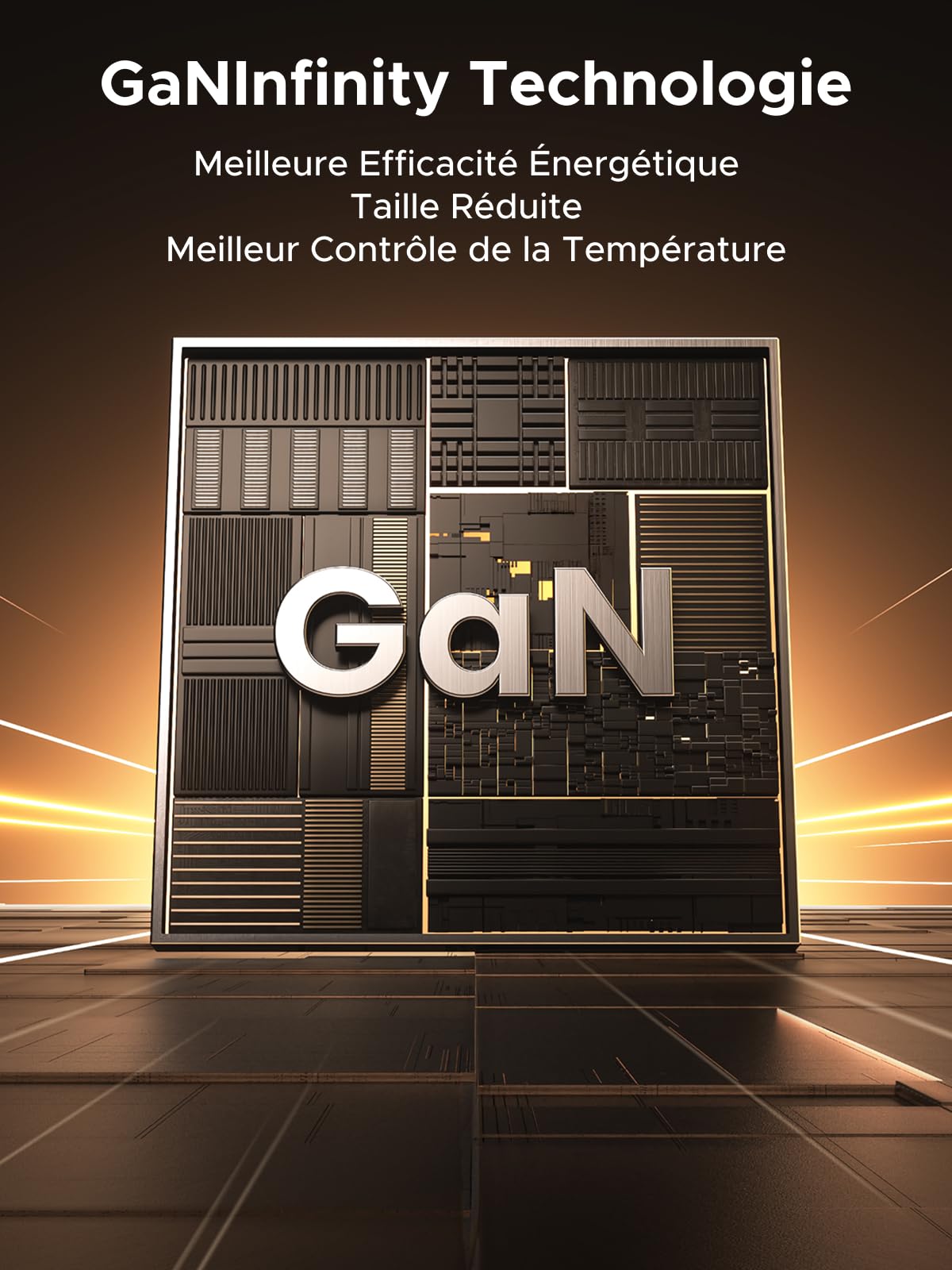 UGREEN chargeur rétractable avec détection de température en temps réel pour une dissipation thermique rapide et sûre.