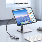 UGREEN Hub USB C 5 en 1 HDMI 4K 100W PD Charge 3 Ports USB 3.0 (Gris)