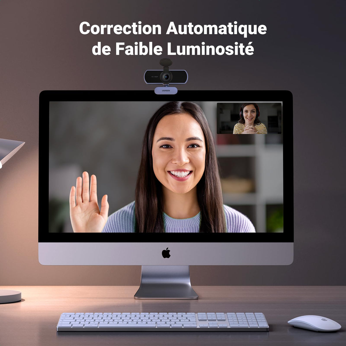 UGREEN Webcam Full HD 1080P 30FPS Caméra USB PC Mise au Point Fixe