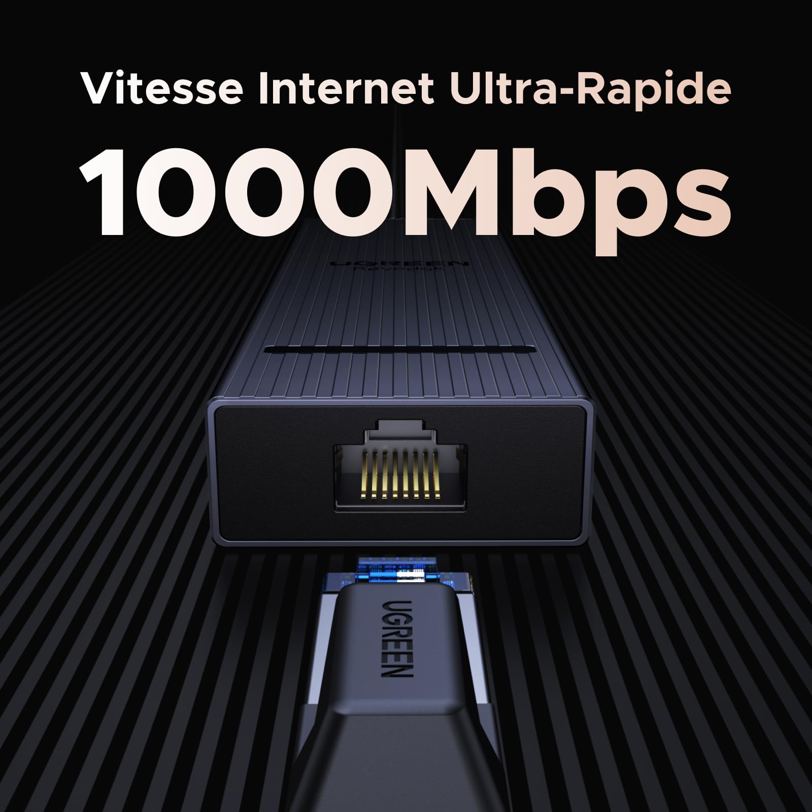 UGREEN Revodok Pro 1061 Hub USB-C 6-en-1 (10Gbps, 4K@60Hz, PD100W) -vitesse internet ultra-rapide 1000mbps