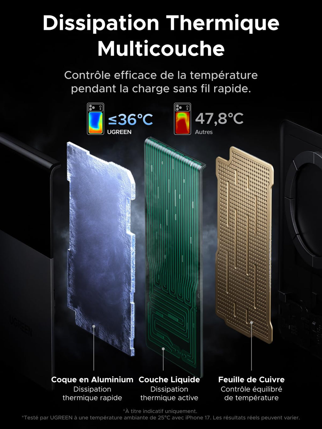 UGREEN MagFlow Pro Batterie Externe Magnétique 10000mAh 25W