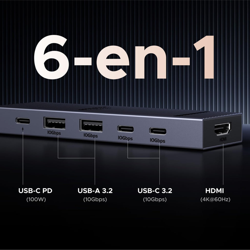 UGREEN Revodok Pro 106 Station d'accueil 6-en-1 (4K60Hz, PD100W) -6-en1