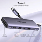 UGREEN Revodok 1071 Hub USB C 7 en 1 Adaptateur Multiport Docking Station