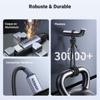 UGREEN 1M Câble USB C Jack 3.5mm TRS Stéréo Auxiliare Voiture Nylon Tressé