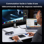 UGREEN 10Gbps Switch USB C 3.2 Commutateur KVM 2 PC Entrées 7 Sorties