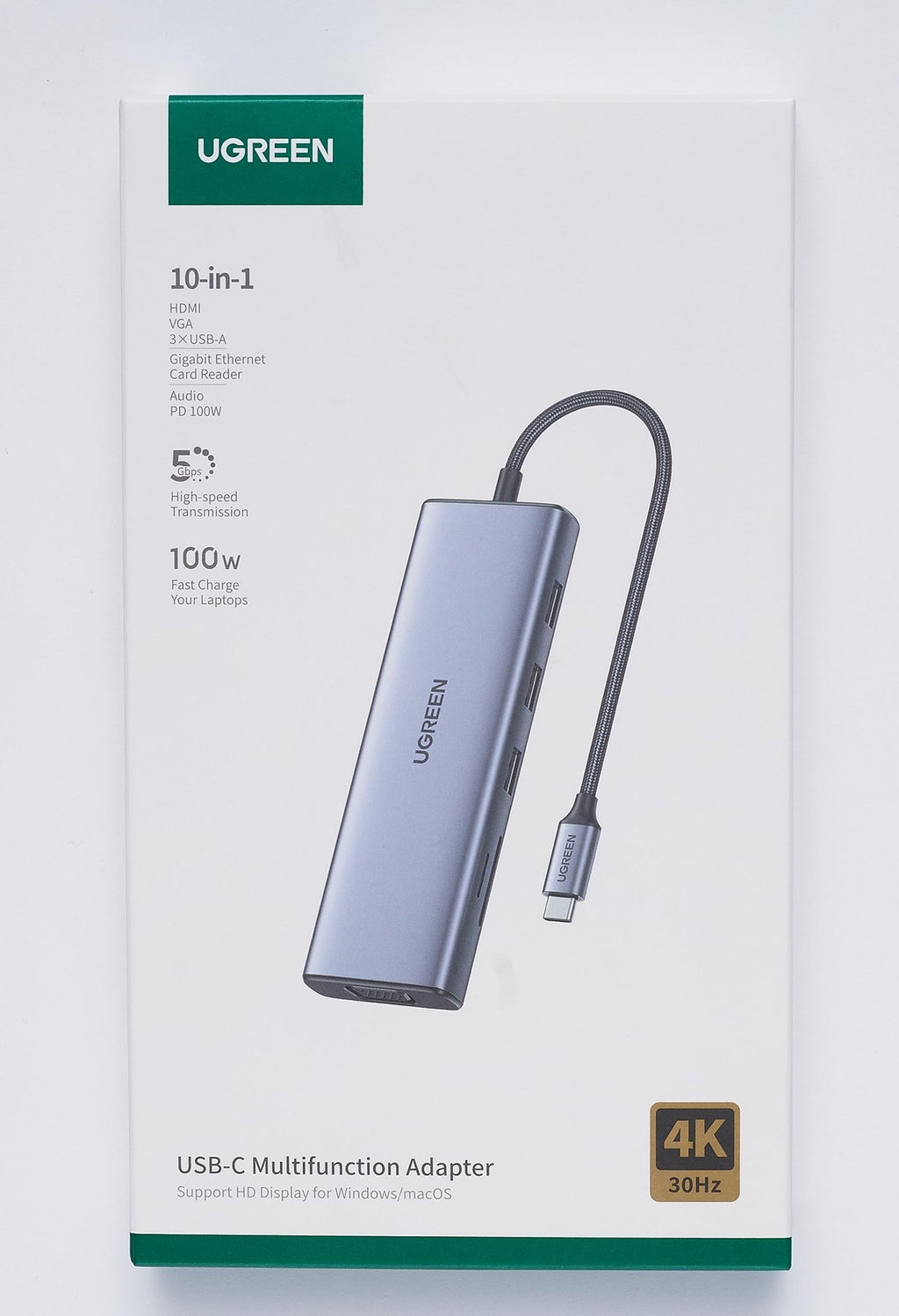 UGREEN 10 en 1 Hub USB C HDMI VGA Double Écran Dock Station USB C 100W
