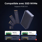 UGREEN Boîtier SSD M.2 NVMe 80 Gbps Compatible Thunderbolt 5 4