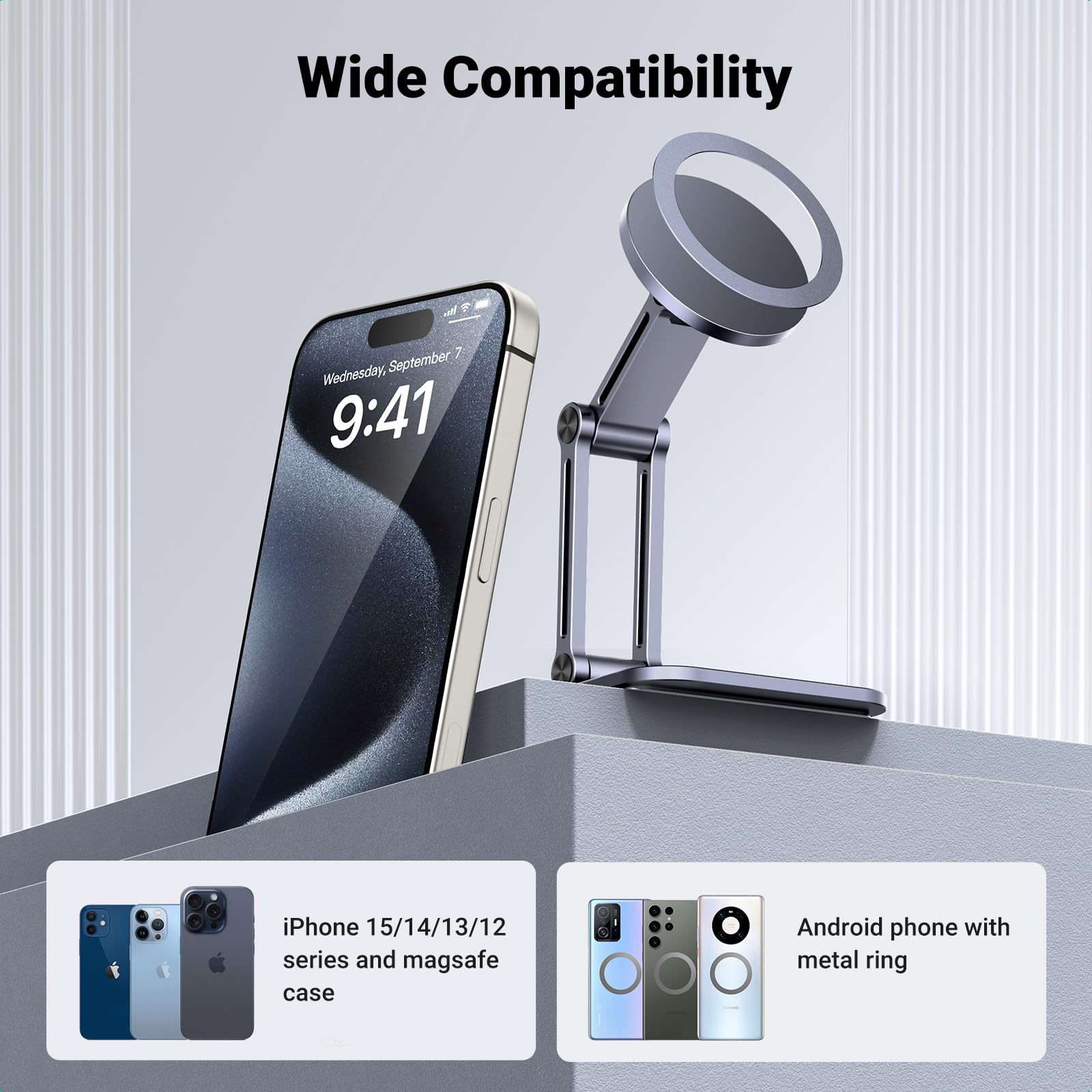 UGREEN Support MagSafe avec Rotation 360° -wide compatibility