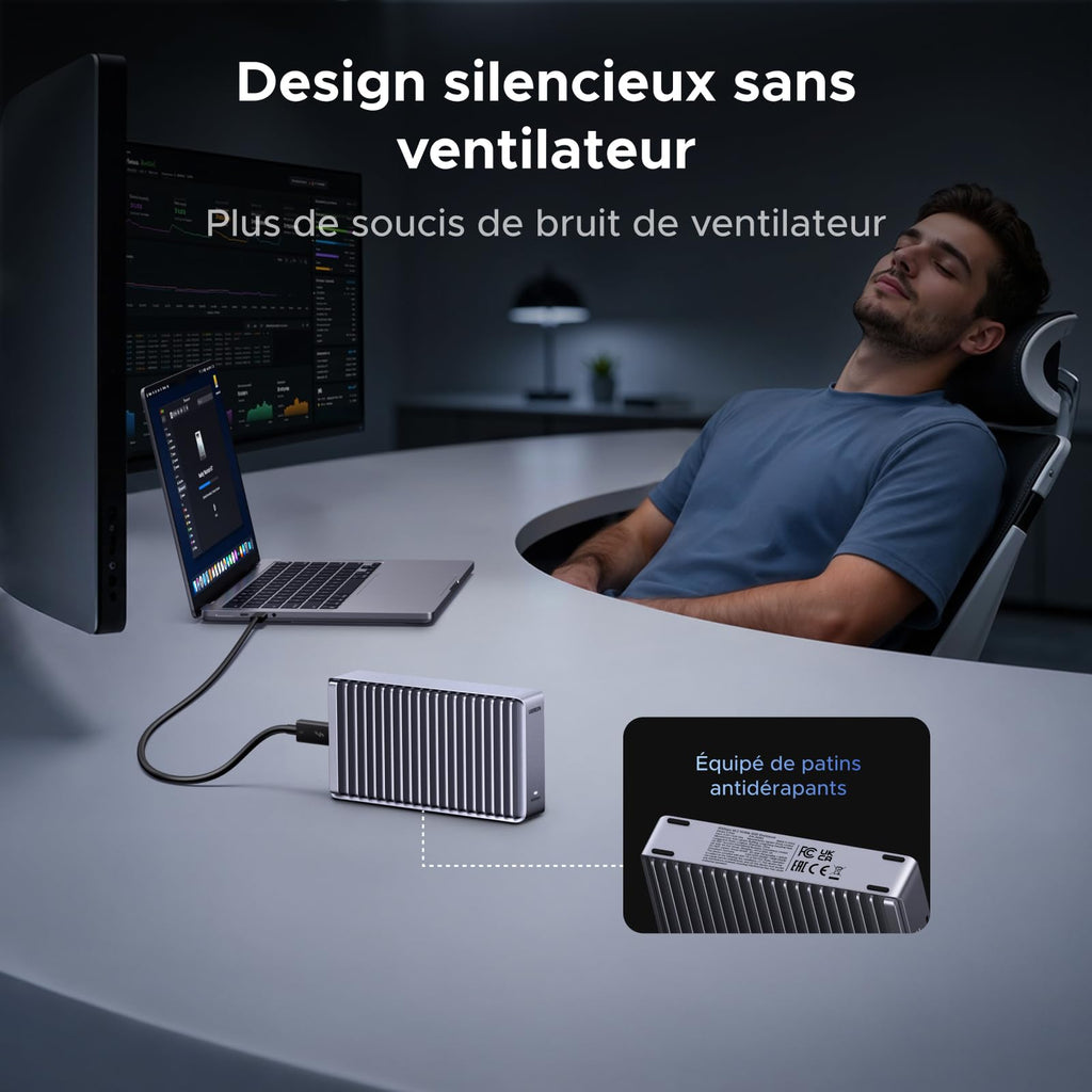 UGREEN Boîtier SSD M.2 NVMe 80 Gbps Compatible Thunderbolt 5 4