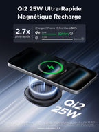 UGREEN MagFlow Qi2 25W Chargeur Induction 2 en 1 Pliable MagSafe