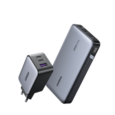 UGREEN Nexode Batterie Externe 25000mAh 145W avec Chargeur de Voyage 65W