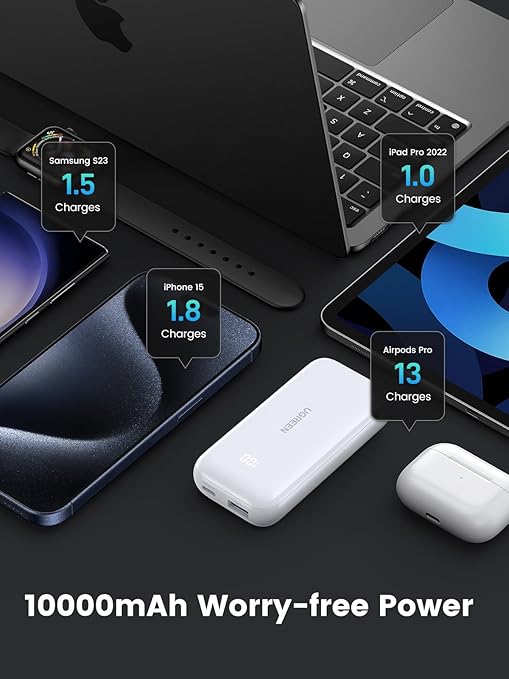 UGREEN Power Bank Mini 10000mAh 30W à 2 ports PD3.0 -10000mAh worry-free power