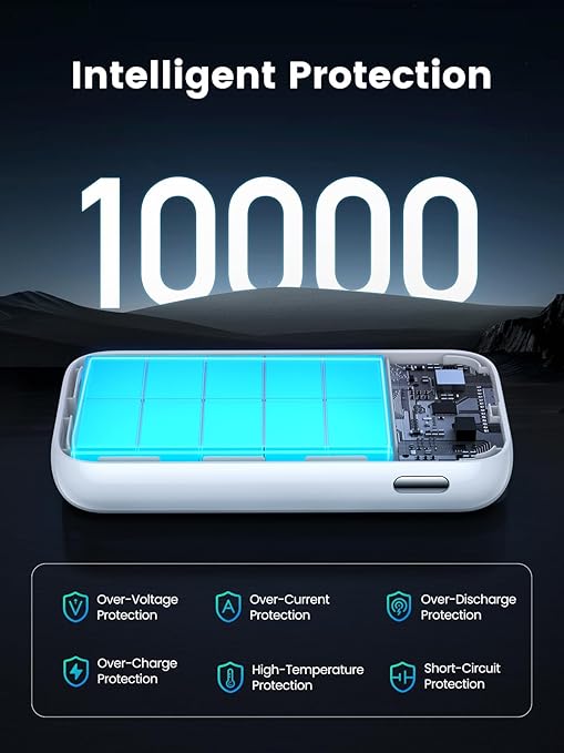 UGREEN Power Bank Mini 10000mAh 30W à 2 ports PD3.0 USB C+A avec affichage numérique, charge rapide et portable