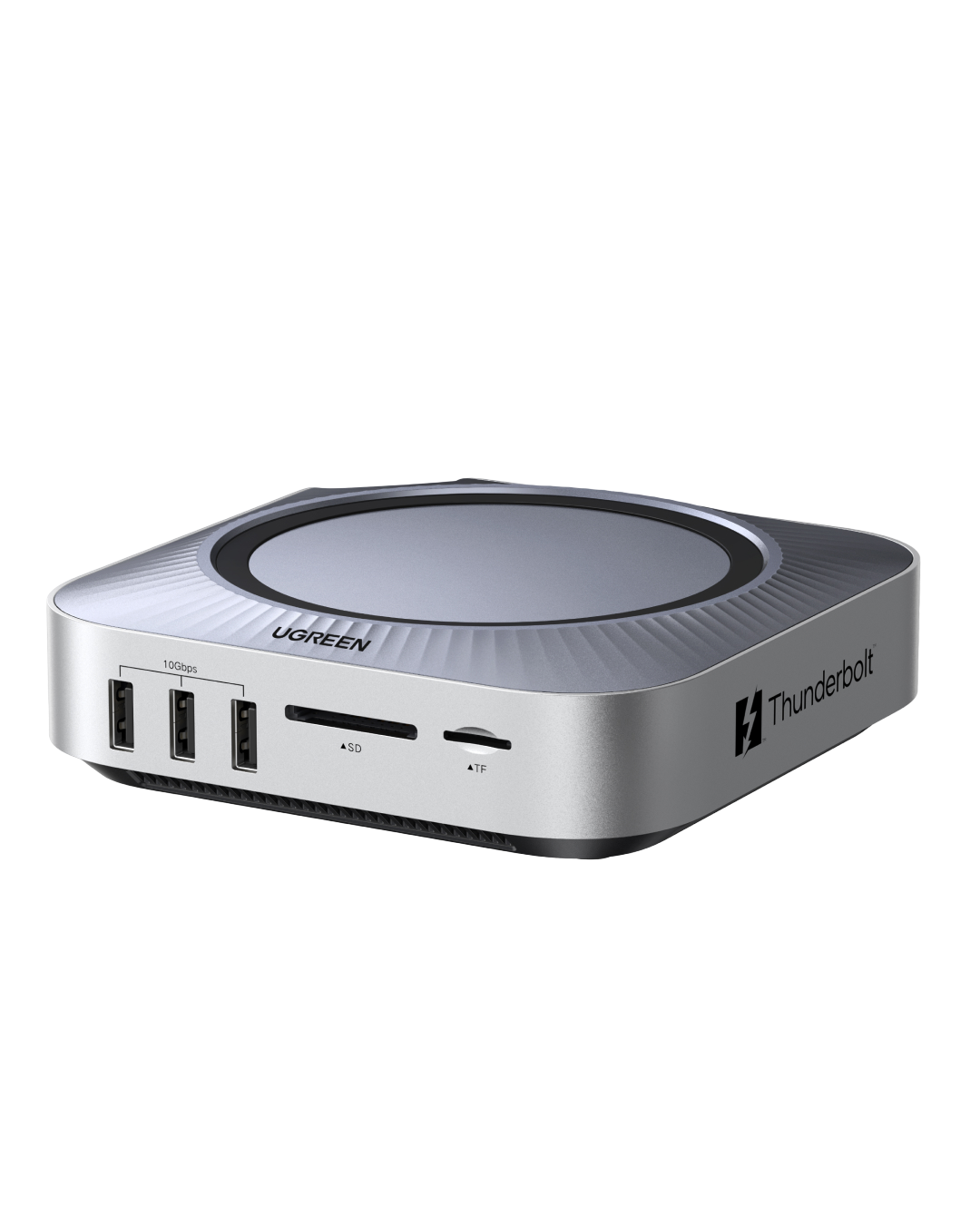 UGREEN Maxidok Station d’accueil Thunderbolt™ 5 10-en-1 pour Mac mini avec slot SSD M.2 NVMe, double affichage 6K pour Mac mini M4/M4 Pro