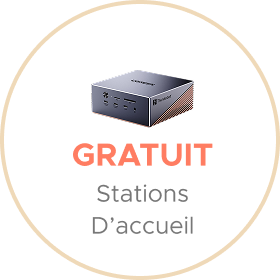 Stations d’accueil gratuit
