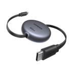 UGREEN Nexode Câble USB-C rétractable 100W avec puce intelligente E-Marker, prend en charge la charge ultra-rapide de 100W, dispose d’un design léger et portable, d’une construction durable testée pour plus de 25 000 rétractions, ainsi que d’un système de réglage de longueur en 4 niveaux facile à utiliser pour un usage sans enchevêtrement.