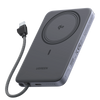 UGREEN MagFlow Air Batterie Externe Magnétique (10 000 mAh, Qi2 15 W, Câble USB-C Intégré)