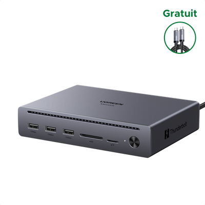 UGREEN Maxidok Station d’accueil Thunderbolt™ 5 10-en-1 avec Ethernet Gigabit – double affichage 6K/8K pour Mac et Windows