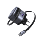 Le chargeur UGREEN Nexode 45W avec câble USB-C rétractable combine la technologie de charge rapide GaN et un câble intégré de 69 cm, offrant une alimentation efficace et compacte pour plusieurs appareils à la maison, au bureau ou en déplacement.