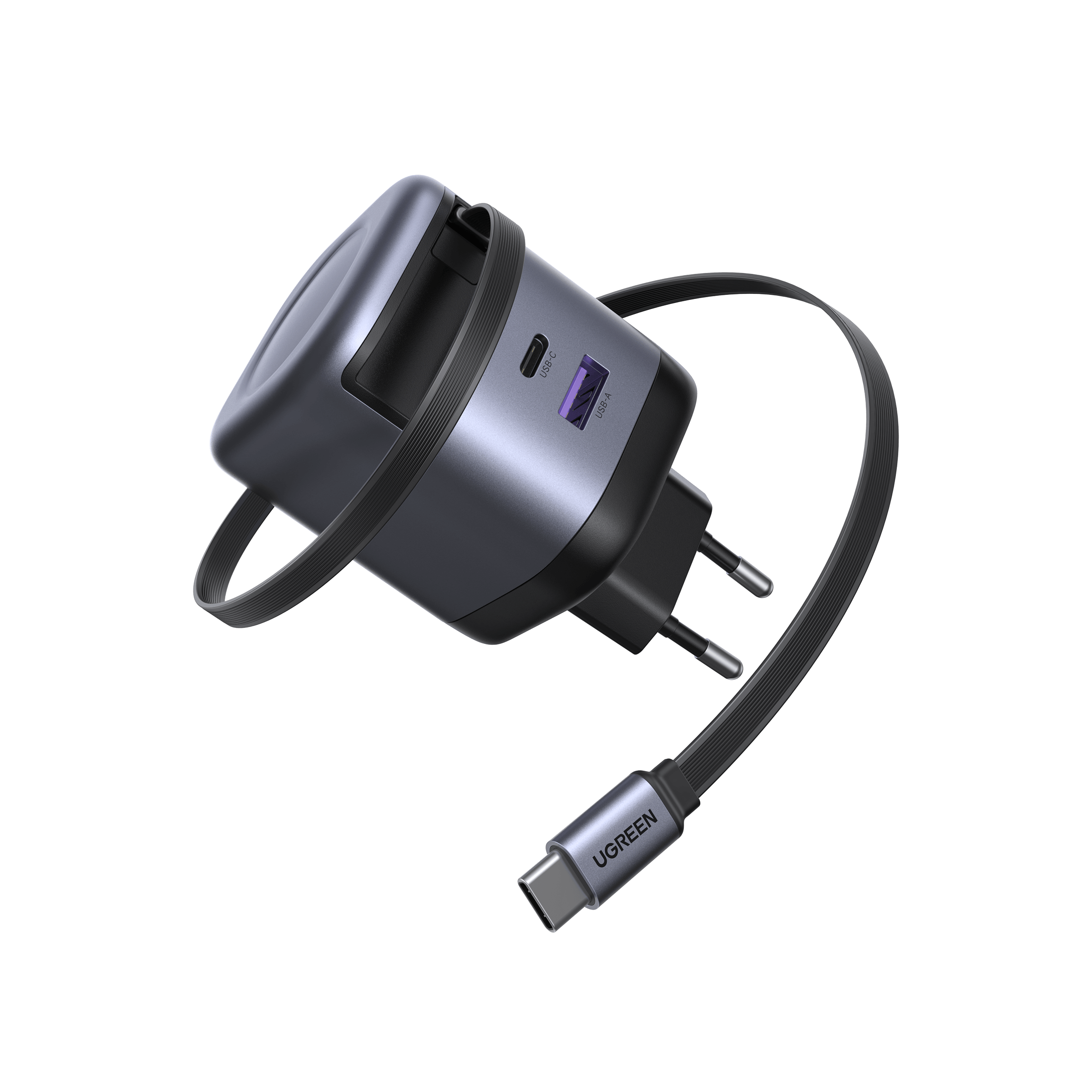 UGREEN Nexode Chargeur 65W avec câble USB-C rétractable