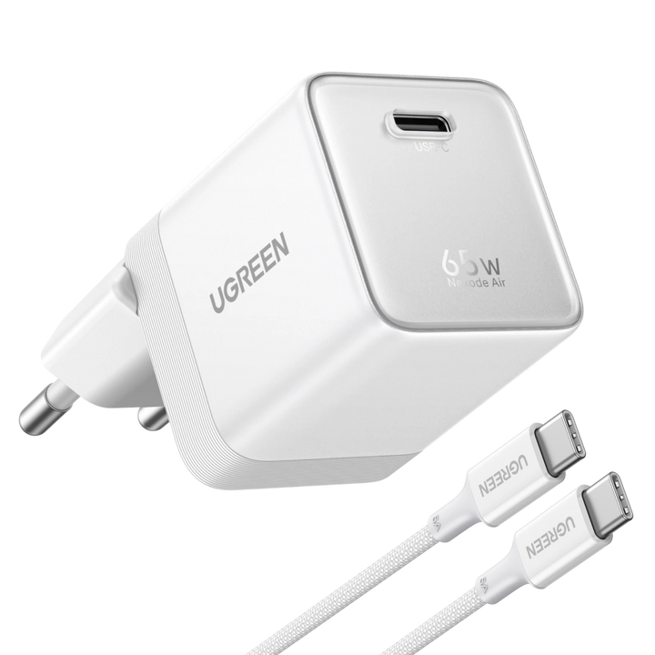 UGREEN Nexode Air Chargeur USB-C (65W, GaN, Prise Pliable)