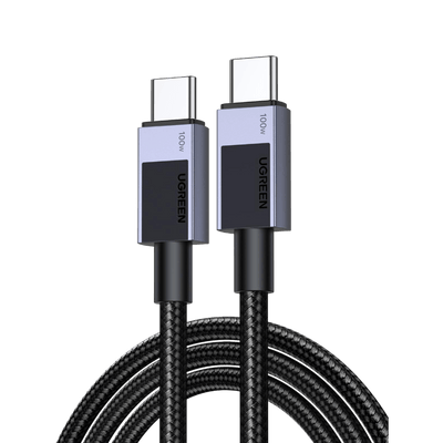 UGREEN Câble USB C PD 100W 20V 5A Charge Rapide QC 4.0 Chargeur Type C Nylon Tressé (1M)